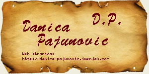 Danica Pajunović vizit kartica